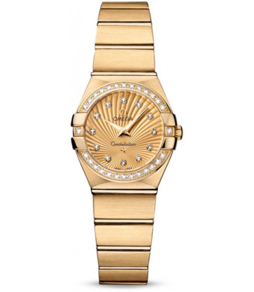 Omega Constellation Brushed Quarz Mini Watch Replica 123.55.24.60.58.001