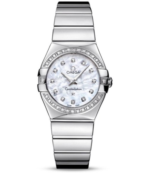 Omega Constellation Polished Quarz Small Watch Replica 123.15.27.60.55.003