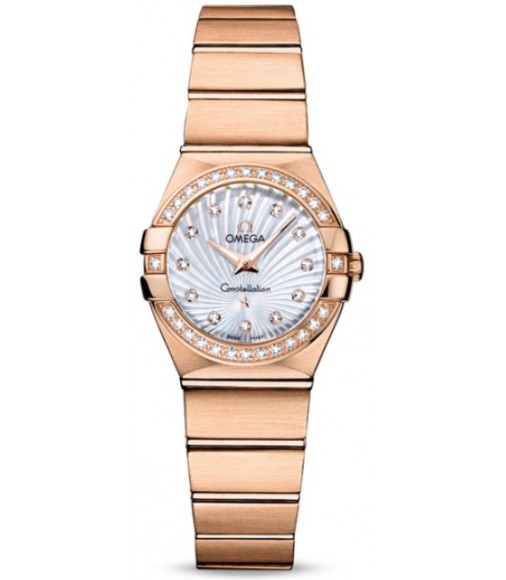 Omega Constellation Brushed Quarz Mini Watch Replica 123.55.24.60.55.001