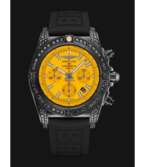 Replica Breitling Chronomat 44 Blacksteel Yellow MB0111AV/I532/262S/M20DSA/2