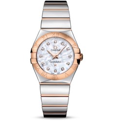 Omega Constellation Polished Quarz Small Watch Replica 123.20.27.60.55.003