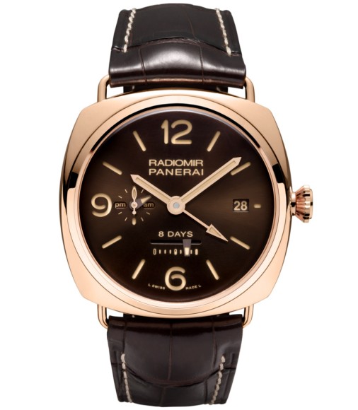 Replica Panerai Radiomir 8 Days GMT rose gold PAM00395