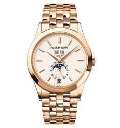 Patek Philippe Annual Calendar Silver Dial 18kt Rose Gold Mens replica watch 5396-1R-010