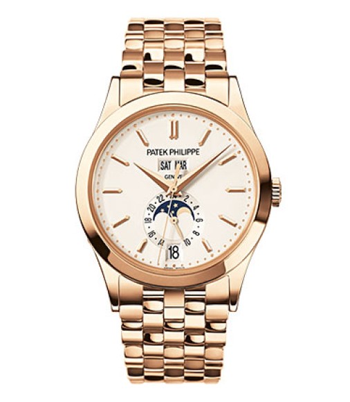 Patek Philippe Annual Calendar Silver Dial 18kt Rose Gold Mens replica watch 5396-1R-010