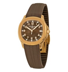 Patek Philippe Aquanaut Brown Dial 18k Rose Gold Brown Rubber Automatic Mens Watch Replica 5167R-001