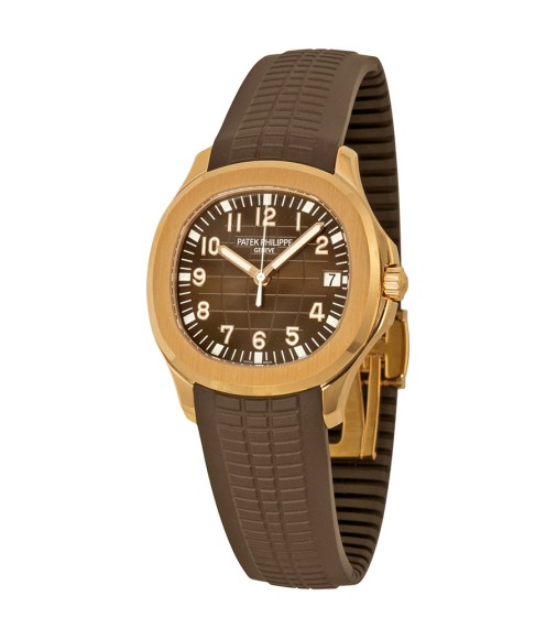 Patek Philippe Aquanaut Brown Dial 18k Rose Gold Brown Rubber Automatic Mens Watch Replica 5167R-001