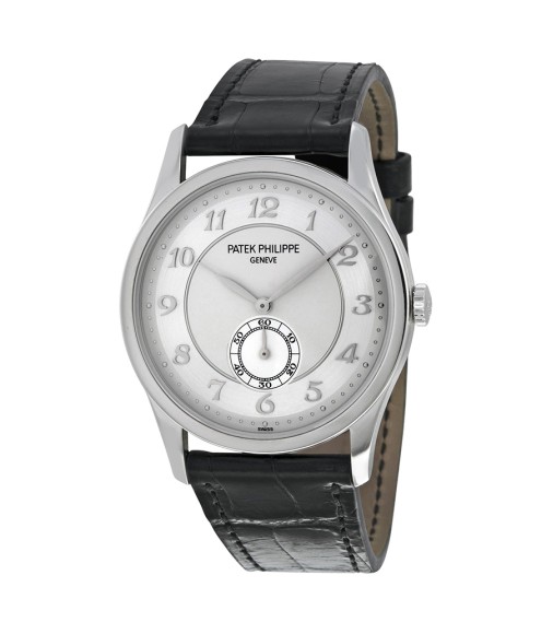 Patek Philippe Calatrava Automatic Silver Grey Dial Platinum Mens Watch Replica 5196P-001