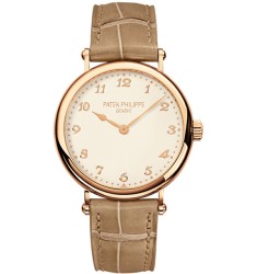 Patek Philippe Calatrava Cream Dial 18k Rose Gold Ladies Watch Replica 7200R