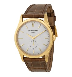 Patek Philippe Calatrava Mechanical Opaline White Dial Mens Watch Replica 5196J-001