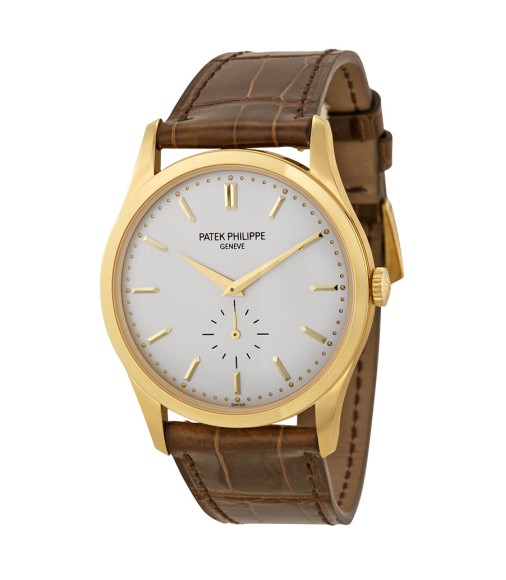 Patek Philippe Calatrava Mechanical Opaline White Dial Mens Watch Replica 5196J-001