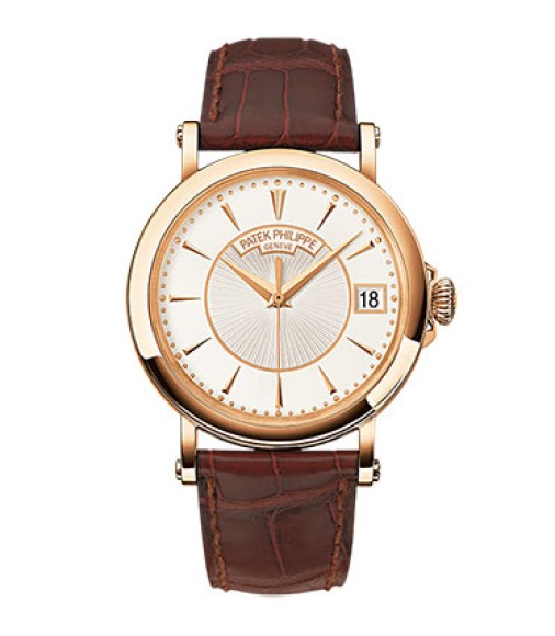 Patek Philippe Calatrava Silvery Opaline Dial 18K Rose Gold Mens Watch Replica 5153R