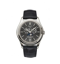 Patek Philippe Complications Automatic Moonphase Black Dial Mens Watch Replica 5146P-001