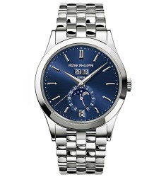 Patek Philippe Complications Blue Dial 18k White Gold Mens Watch Replica 5396-1G