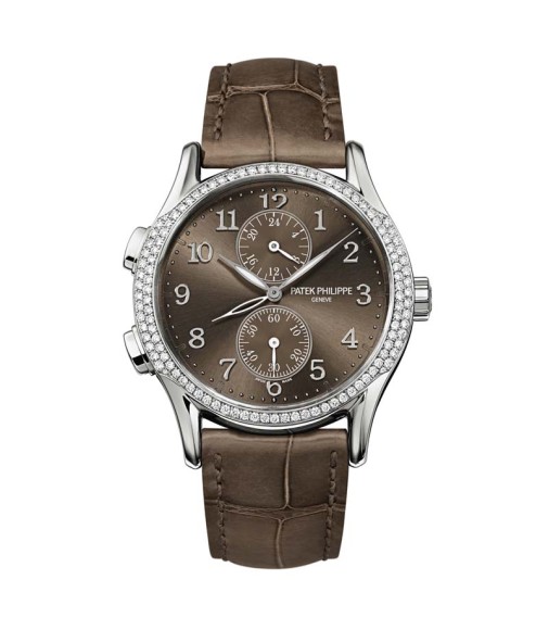 Patek Philippe Complications Chronograph Brown Dial Ladies Watch Replica 7134G-001