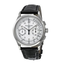 Patek Philippe Complications Chronograph Silvery White Dial Mens Watch Replica 5170G-001