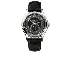 Patek Philippe Complications Mechanical Black and Grey Dial Mens Watch Replica 5205G-010