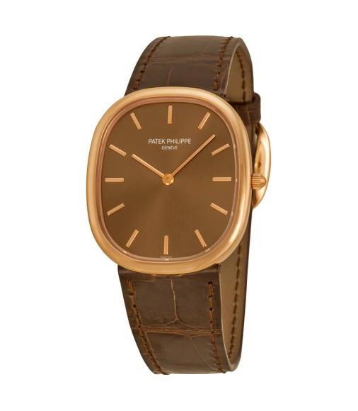 Patek Philippe Golden Ellipse Automatic Brown Dial 18 kt Rose Gold Mens Watch Replica 3738/100R/001