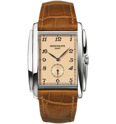 Patek Philippe Gondolo Manua VinTage Rose Dial Leather Mens Watch Replica 5124G-001