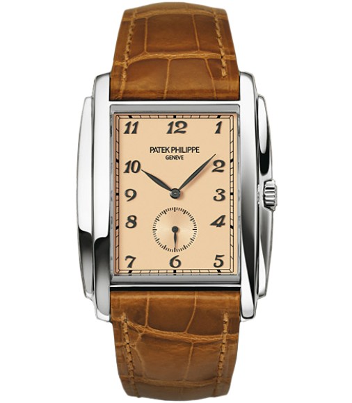 Patek Philippe Gondolo Manua VinTage Rose Dial Leather Mens Watch Replica 5124G-001