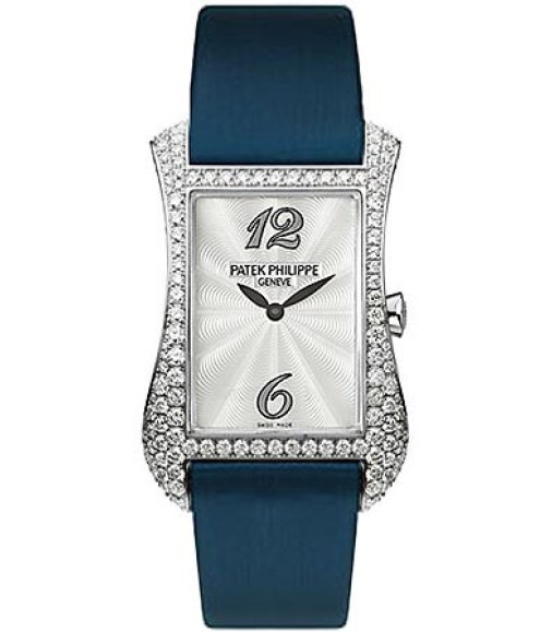 Patek Philippe Gondolo Serata 18kt White Gold Diamond Blue Ladies Watch Replica 4972G