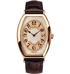 Patek Philippe Gondolo Silver Brown Dial 18kt Rose Gold Brown Leather Mens Watch Replica 5098R