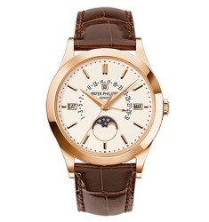 Patek Philippe Grand Complications Silvery Opaline Dial 18K Rose Gold Mens Watch Replica 5496R-001