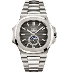 Patek Philippe Nautilus Mechanical Black Dial Steel Mens Watch Replica 5726/1A-001