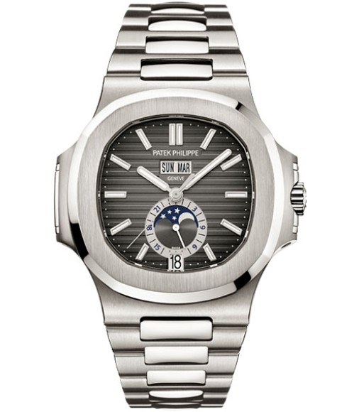 Patek Philippe Nautilus Mechanical Black Dial Steel Mens Watch Replica 5726/1A-001