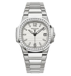 Patek Philippe Nautilus Silvery White Dial Ladies Watch Replica 7010/1G-011