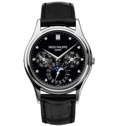 Patek Philippe Grand Complications Black Diamond Dial Automatic Mens Watch Replica 5140P-013