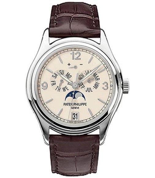 Patek Philippe Complicated Annual Calendar 18kt White Gold Automatic Mens Watch Replica 5146G