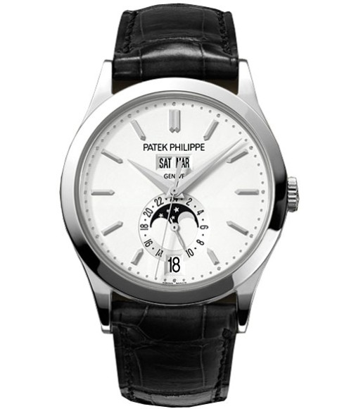 Patek Philippe Complications Silvery Opaline Dial Annual Calender Watch Replica 5396G