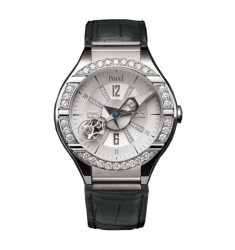 Piaget Altiplano Black and Silver Dial 18K White Gold Diamond Mens replica Watch G0A39112	