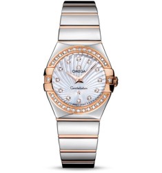 Omega Constellation Polished Quarz Small Watch Replica 123.25.27.60.55.006