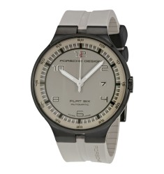 Porsche Design Flat Six Automatic Grey Dial Grey Rubber Mens Watch