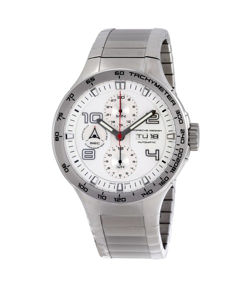 Porsche Design Flat Six Chronograph White Dial Mens Watch 634041630251 