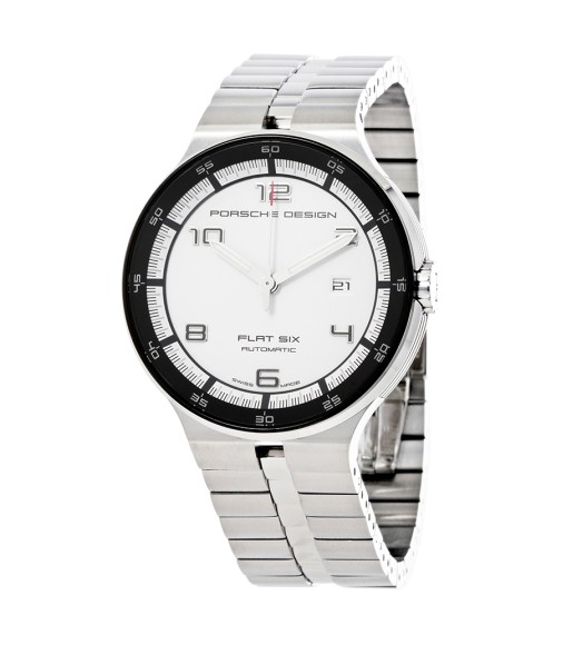 Porsche Design P6350 Flat Six White Dial Automatic Mens Watch