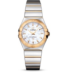Omega Constellation Polished Quarz Small Watch Replica 123.20.27.60.05.004