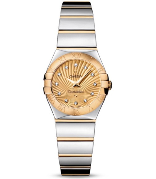Omega Constellation Polished Quarz Mini Watch Replica 123.20.24.60.58.002