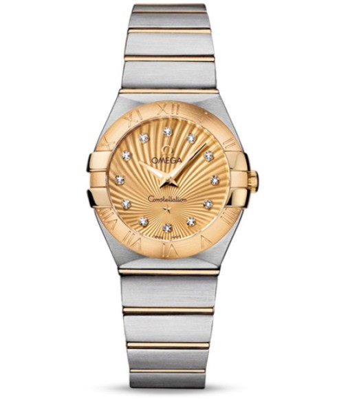 Omega Constellation Brushed Quarz Small Watch Replica 123.20.27.60.58.001