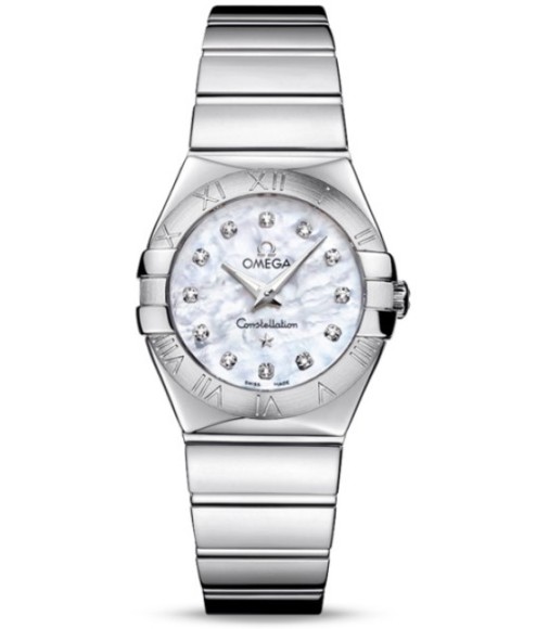 Omega Constellation Polished Quarz Small Watch Replica 123.10.27.60.55.002