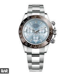 Replica Rolex Cosmograph Daytona Ice Blue Diamond Dial Platinum Mens Watch 