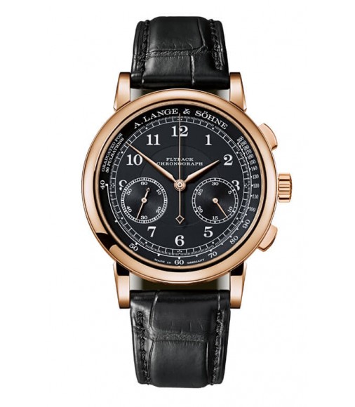 A. Lange & Sohne 1815 Chronograph 414.031 Pink Gold/Black/Pulsometer Replica Watch