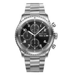 Breitling Navitimer 8 Chronograph Black Dial Steel Bracelet A13314101B1A1 Replica Watch