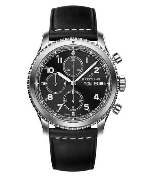 Breitling Navitimer 8 Chronograph Black Dial Leather Strap A13314101B1X1 fake watch