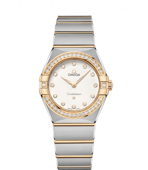 OMEGA Constellation Steel yellow gold Diamonds Replica Watch 131.25.28.60.52.002