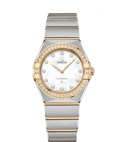 OMEGA Constellation Steel yellow gold Diamonds Replica Watch 131.25.28.60.55.002