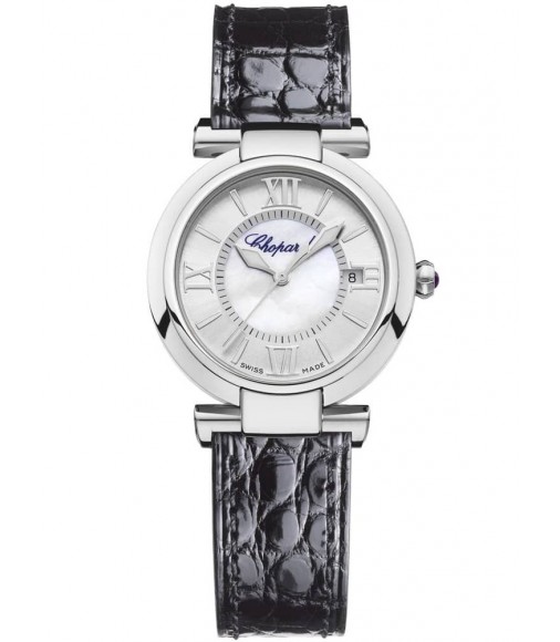 Chopard Imperiale Black Leather Strap 388563-3005 Ladies replica watch