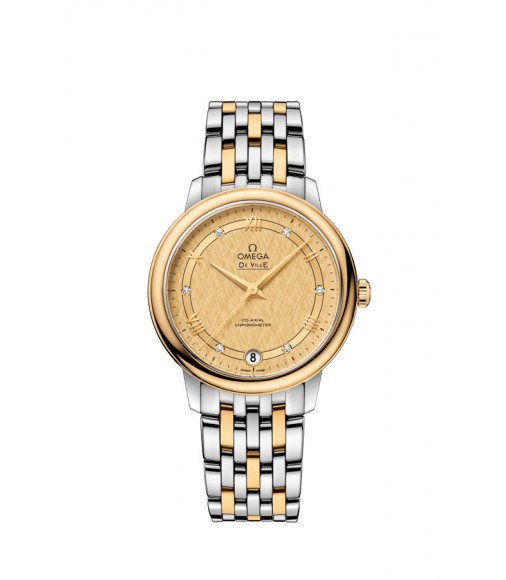 OMEGA De Ville Steel yellow gold Chronometer Replica Watch 424.20.33.20.58.003