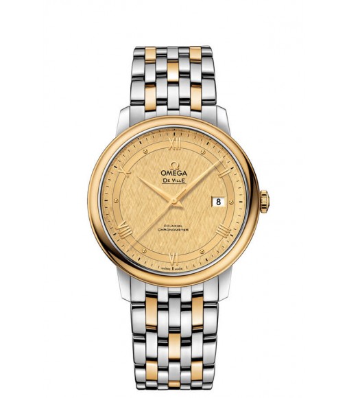 OMEGA De Ville Steel yellow gold Chronometer Replica Watch 424.20.40.20.08.001